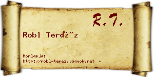 Robl Teréz névjegykártya